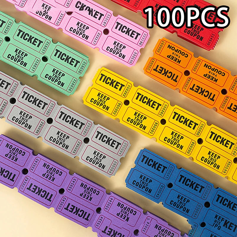 Lottery Draw Tickets Concert Universal Raffle Entrance Event Paper