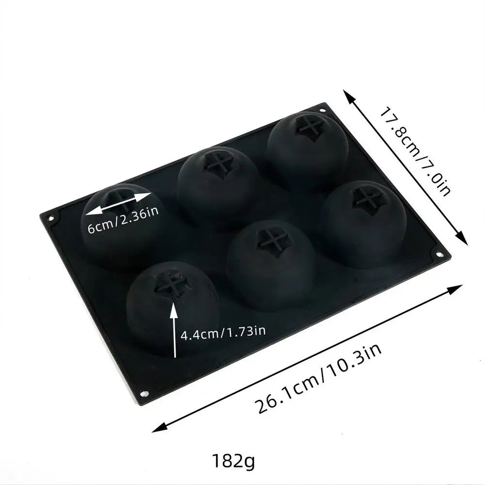 Molds Baking 6 Cavity Silicone Muffin Pan Food Grade Heat Resistant Zpaxo Black