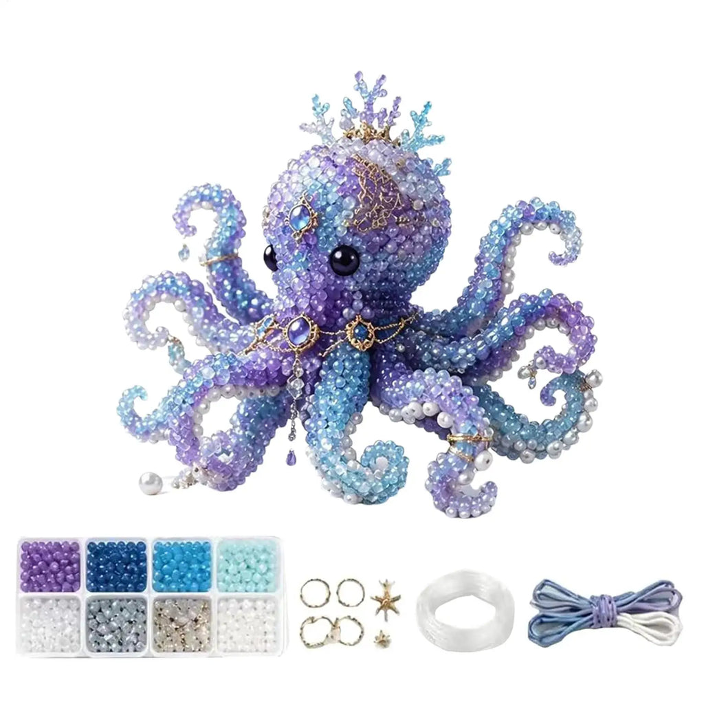 Bead Animal Making Kit Realistic 3D Sea Theme Art Beaded Animals for Holiday Ornament Party Favors Classroom Activities DIY Zpaxo