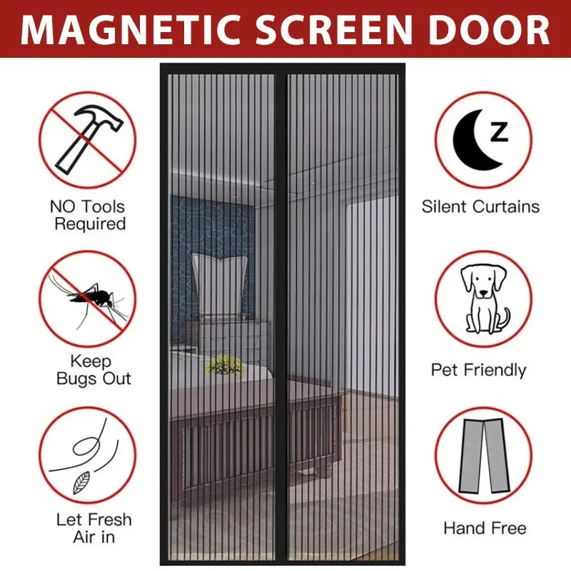 Mosquito Net Door Curtain Flipper Magnetic Insect Screen Ecoflow Zpaxo