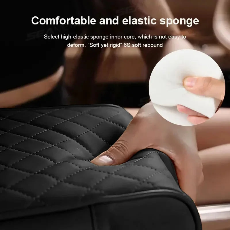 Auto Center Console Armrest Cushion 2 Cup Holders Heightening Pad Zpaxo