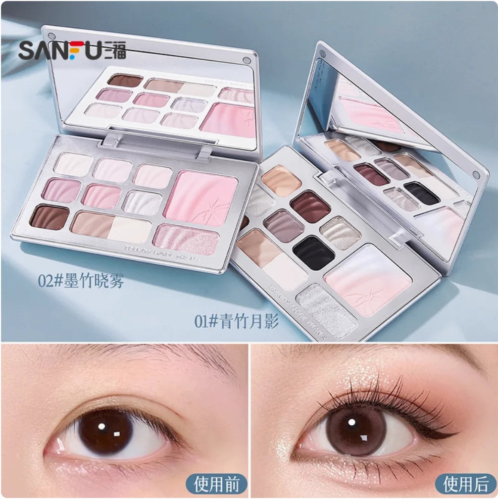 TMOX Bamboo Shadow Ten Eyeshadow Integrated Palette Matte Satin Zpaxo