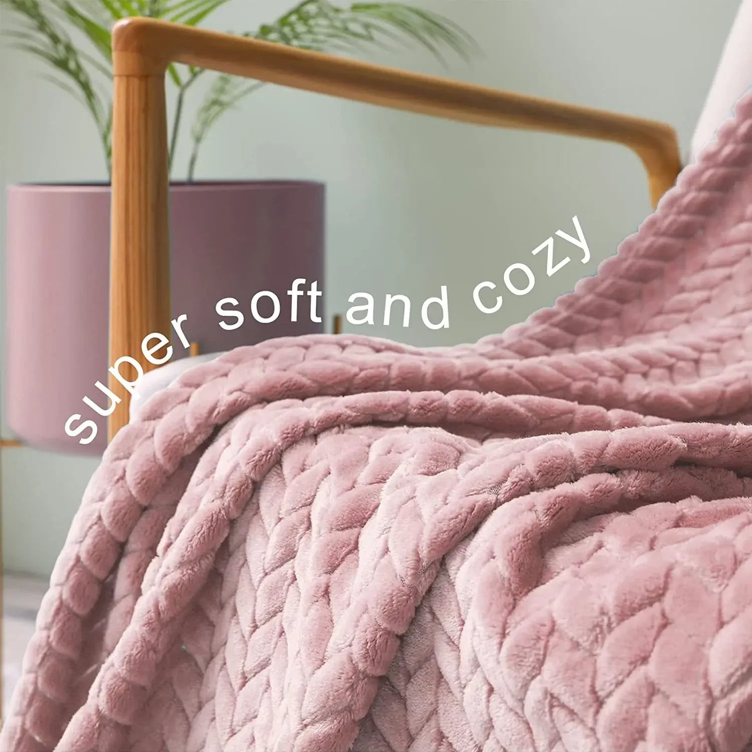 Winter Blanket Children's Home Fluffy Bed Adult Warm Solid Striped