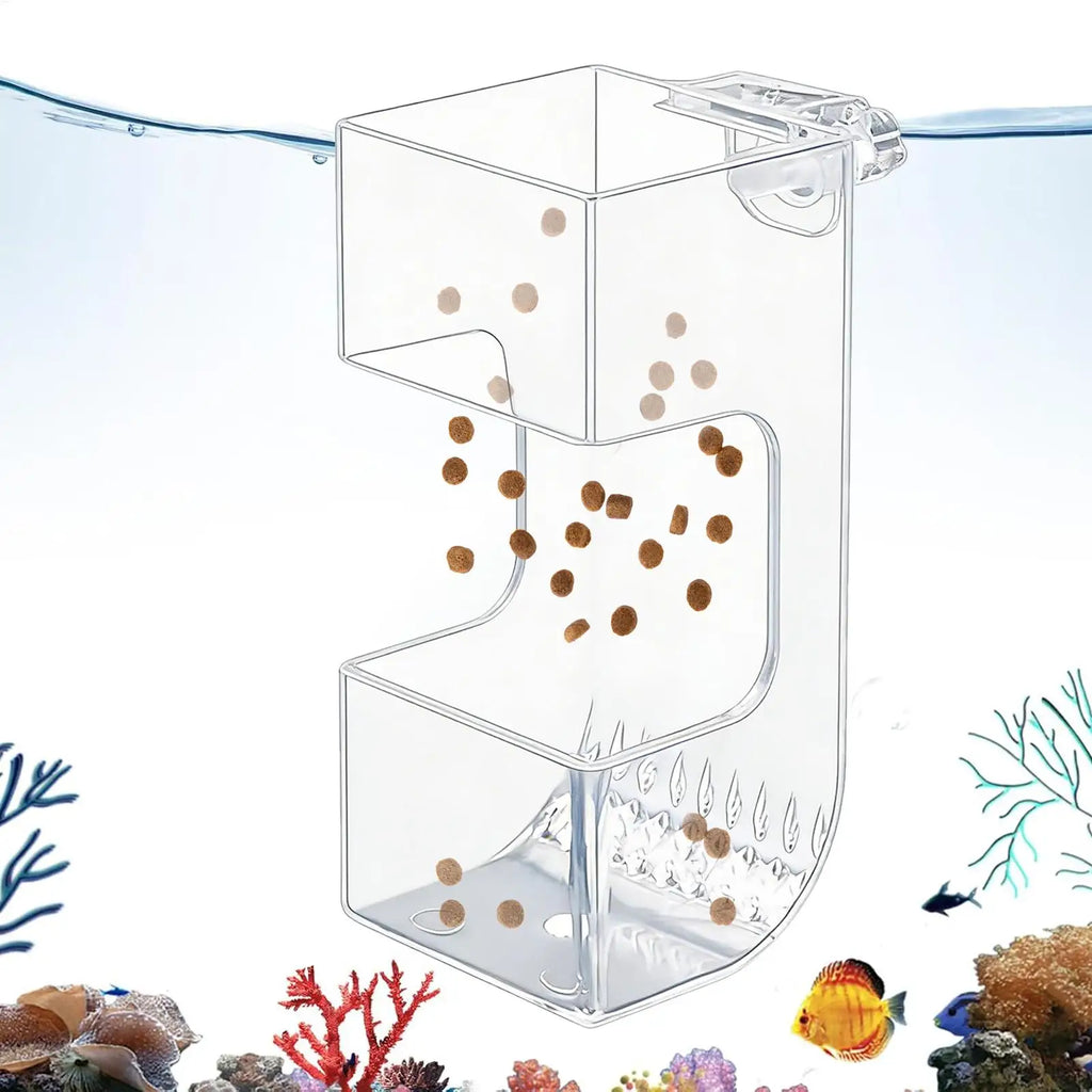 Aquarium Fish Feeder Feeding Ring Transparent Food Holder Scatter