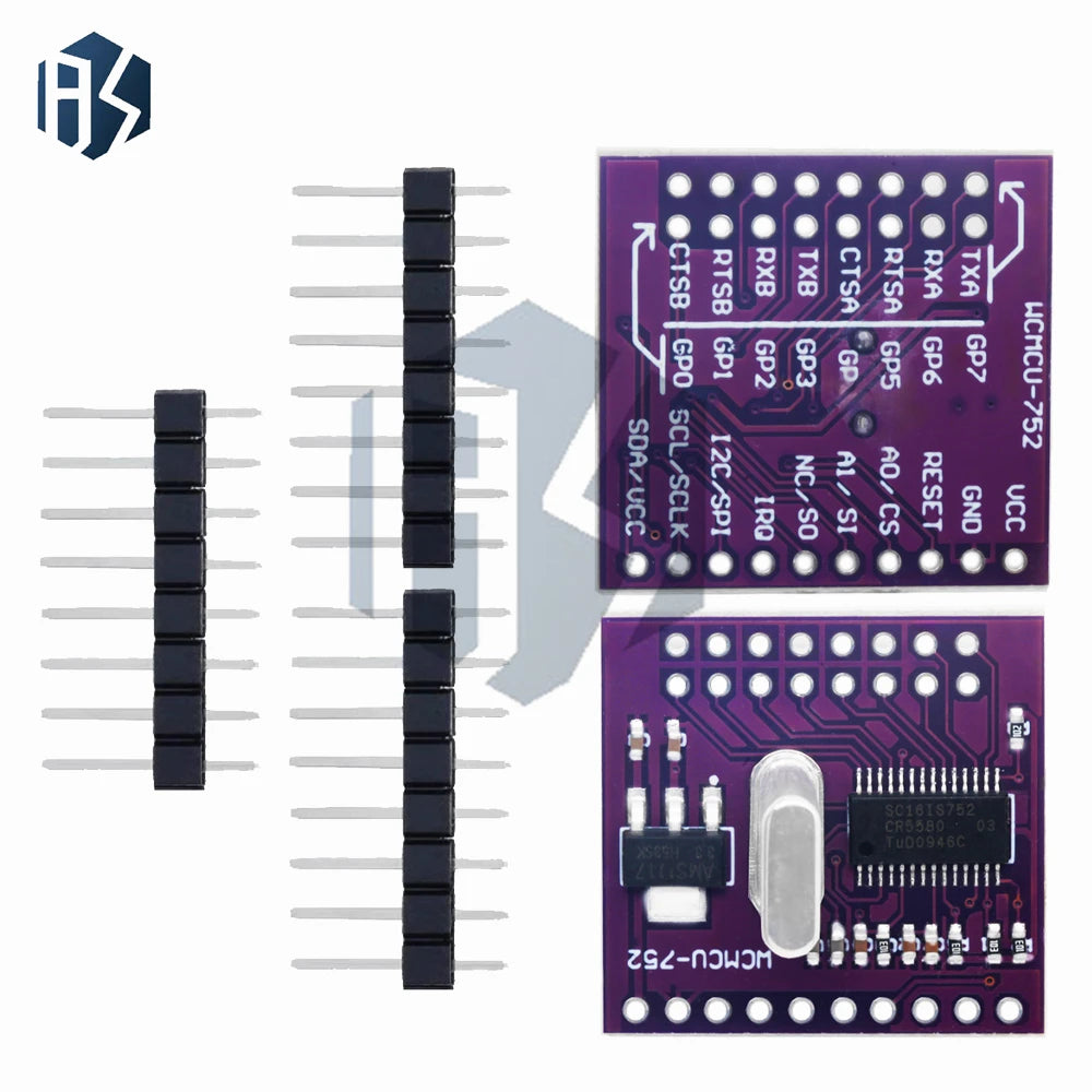 SC16IS752 Dual UART Expansion Board 2.5V/3.3V I2C SPI Interface Serial Converter Module for Arduino Zpaxo