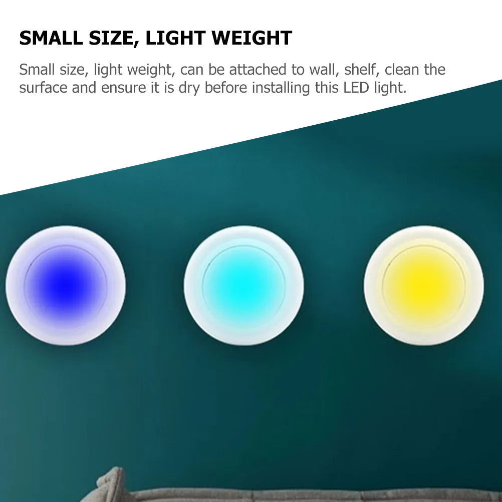 4Pcs LED Puck Lights Rgb Color Changing Under Cabinet Lights Wireless Battery Operated Touch Remote Control Shelf Kitchen Closet Zpaxo