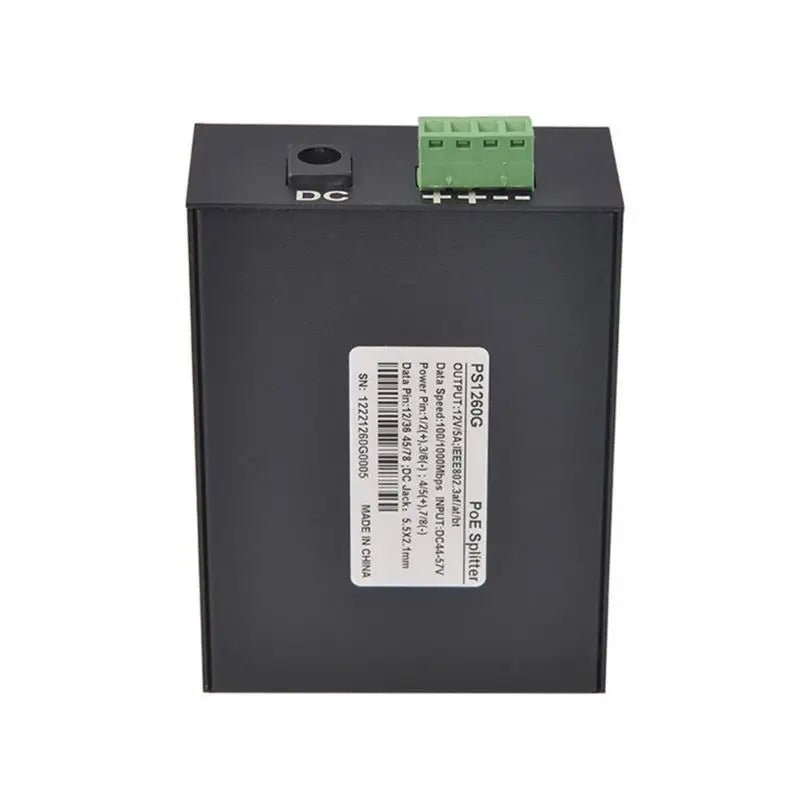 652F POE Separator Splitter Metal Case 12V 5A 10 100 1000Mbps RJ45 Zpaxo