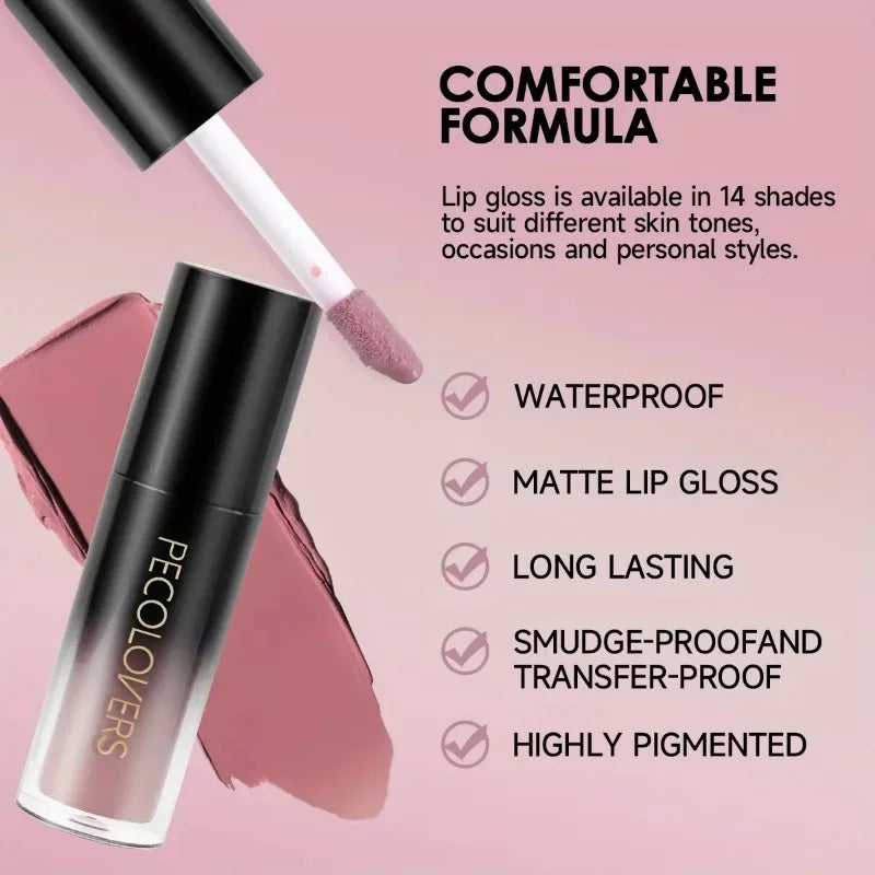 Velvet Matte Lipstick Sexy Red Lip Gloss Waterproof Long Lasting Easy Coloring Non-fading Non-stick Cup Liquid Lip Stick Zpaxo