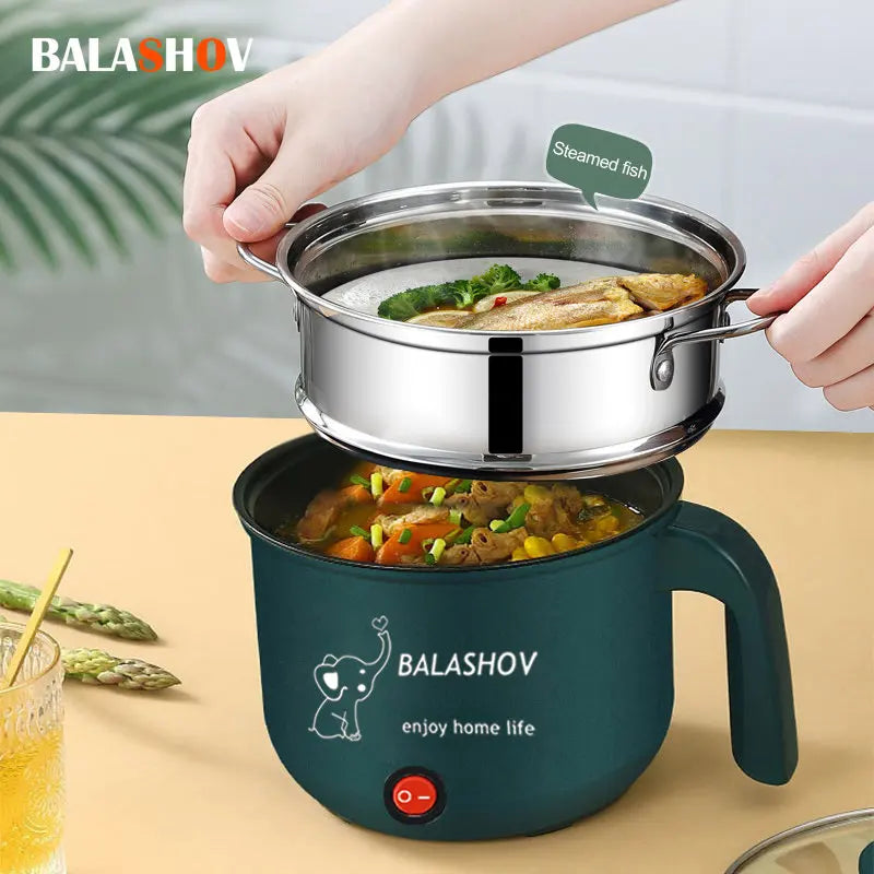 Mini Electric Cooker Non-Stick 1-2 Person Single/Dual Hot Pot Steamer Multifunctional Home Kitchen Appliance Zpaxo