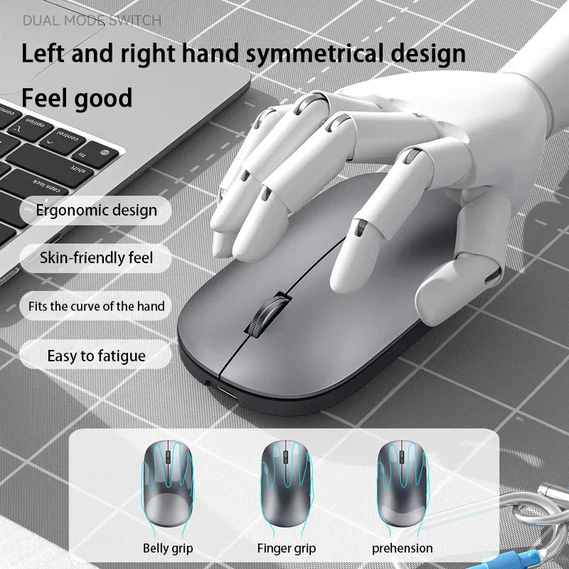 Wireless Bluetooth Mouse Dual Mode DPI Adjustable Type-c Rechargeable