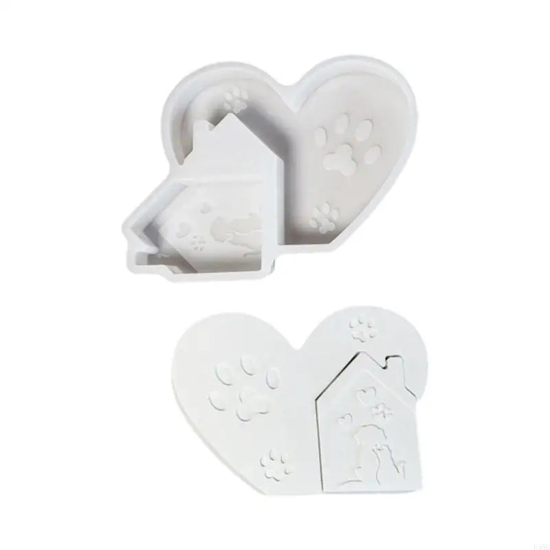 Heart House Silicone Molds Heat Resistant Epoxy Resin Craft Soap Home