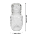 Bedside Carafe Glass Snowflake Design Water Pitcher Cup Tea Coffee