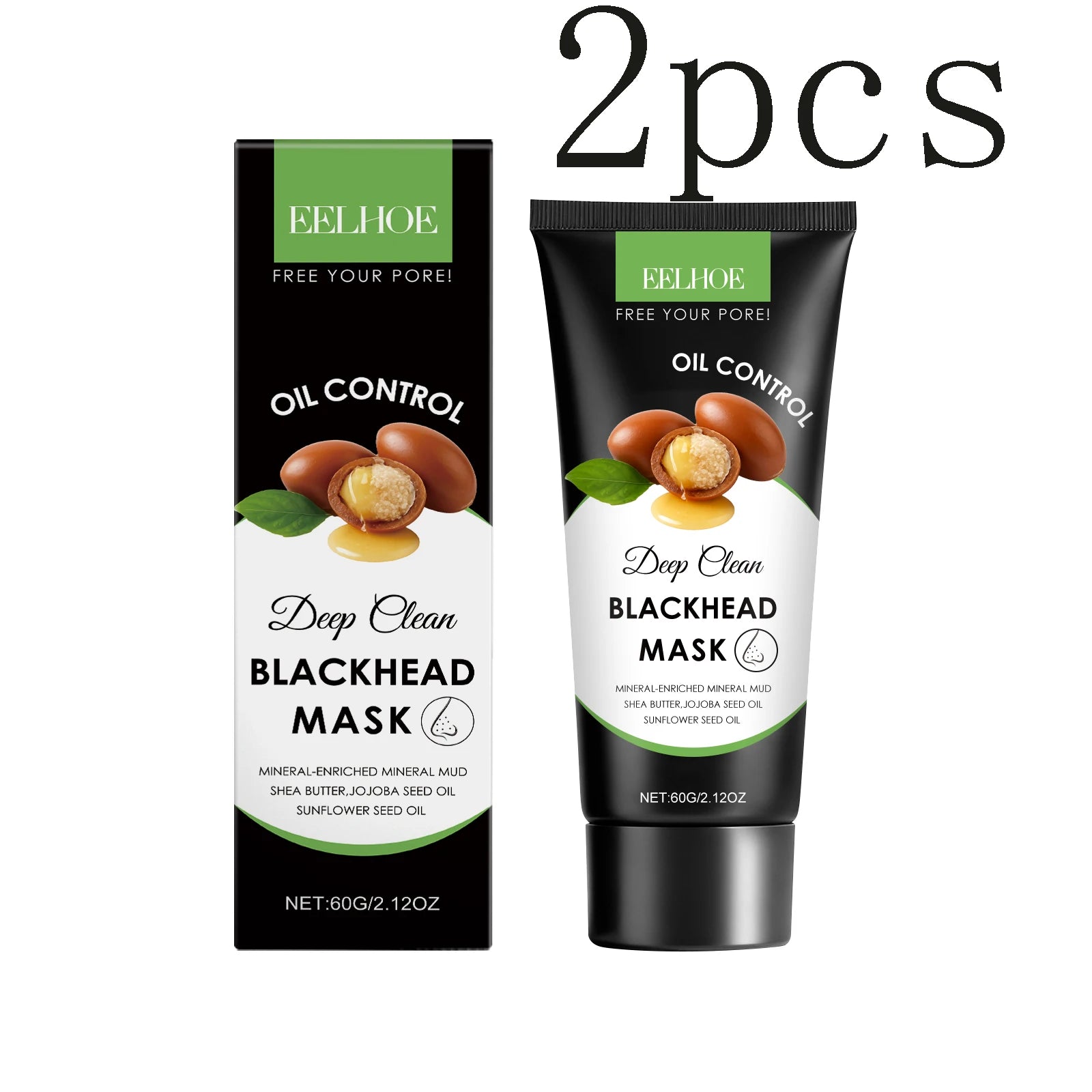 eelhoe Pore Cleansing Mask – Deep Clean Face & Nose Pores Pore Cleansing Mask Zpaxo 2pcs