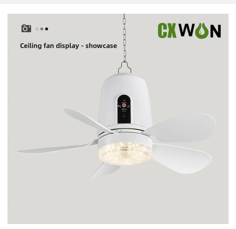2026 Solar Fan Pendant Light Adjustable Wind Speed Lighting Suitable Zpaxo