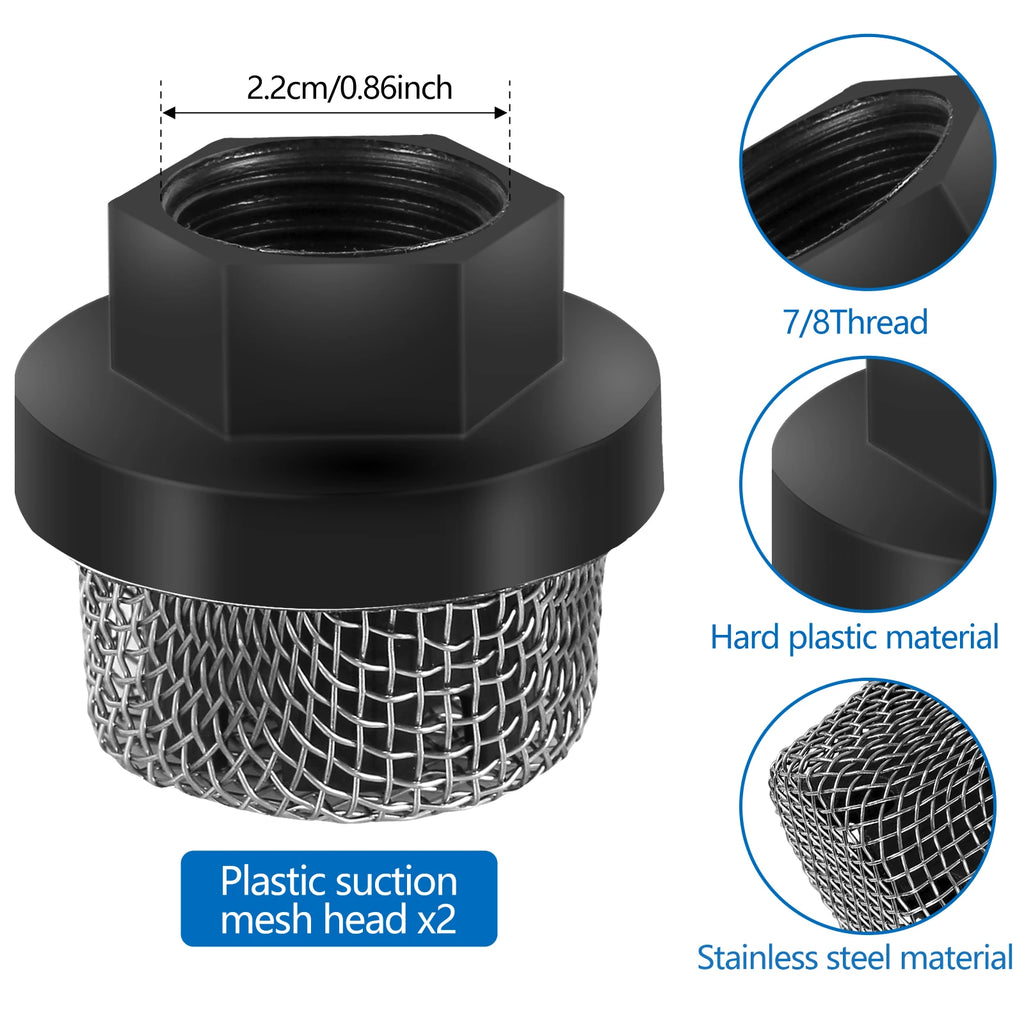 10 Pcs Airless Spray Gun Filter Spraying Machine Filter Paint Parts 60 Mesh Graco Compatible with 390 395 490 495 595 3400 Zpaxo
