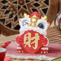 Chinese Lucky Lion Dance Figurine – Feng Shui Desktop Ornament Decorative Figurine Zpaxo Style D