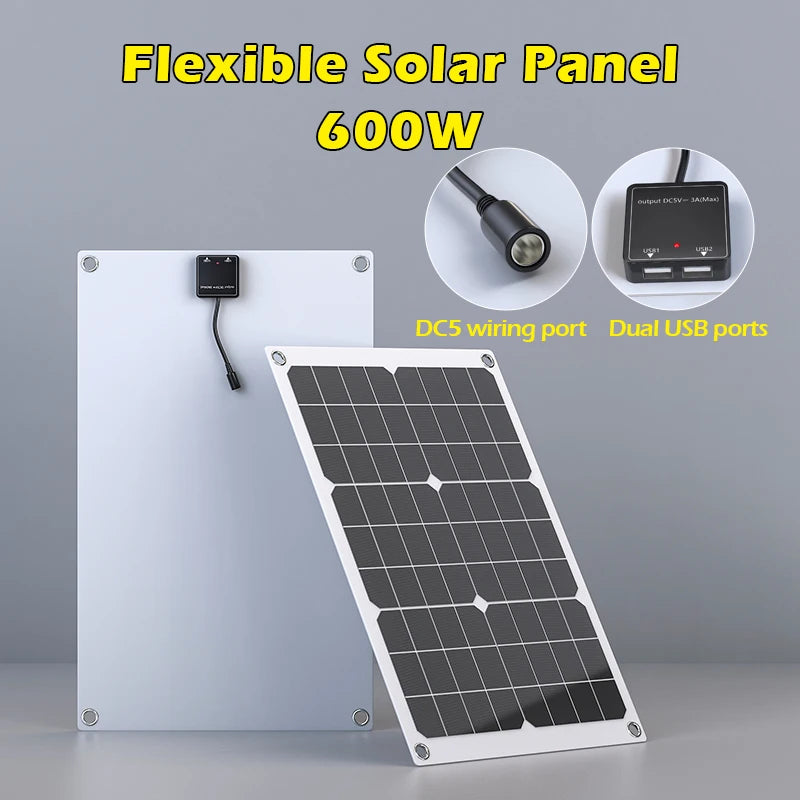 High-efficiency 500W Foldable Solar Panel Featuring 18V 12V DC 5V USB Zpaxo