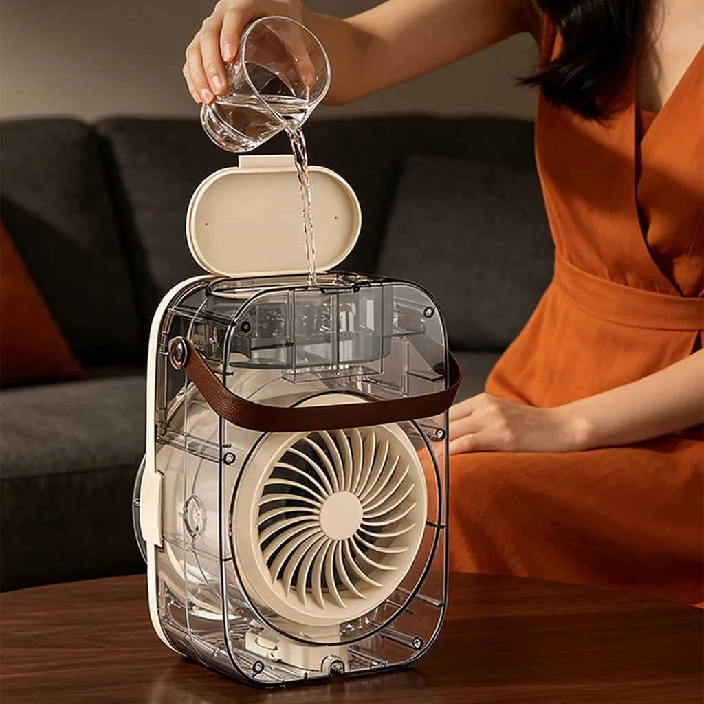 Mini Portable Air Cooler Evaporative Cooling Fan Personal 5 Speed