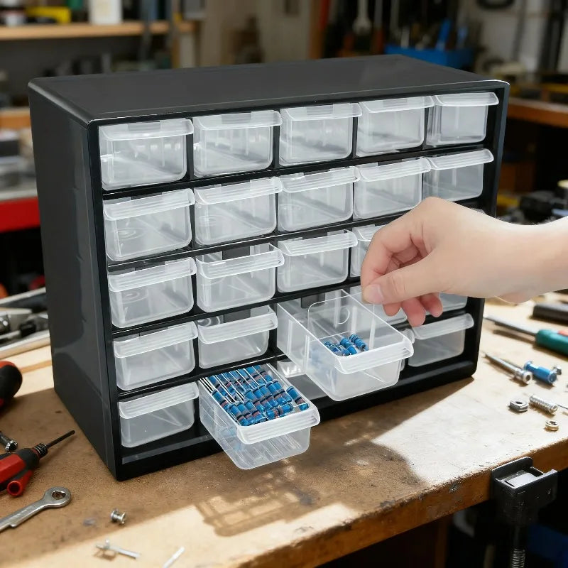 Multi-grid Drawer Parts Box Wall-mounted Combined Component Tool