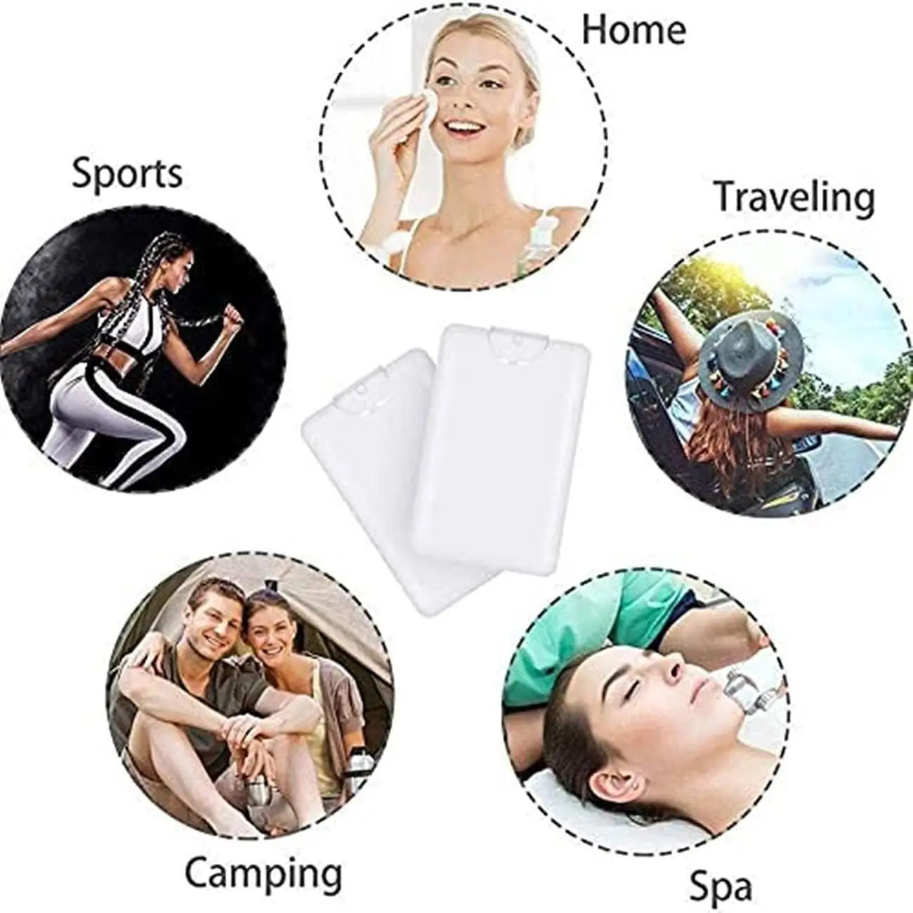 Slim 20ml Refillable Mist Spray Bottles – Credit Card Size 4/8 Pack