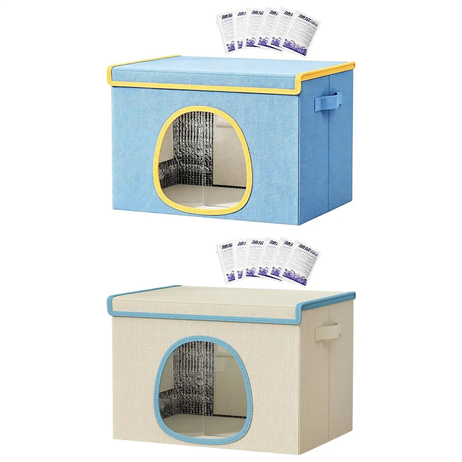 Cat Cooling Bed Portable Air Conditioner House Foldable Pet Igloo