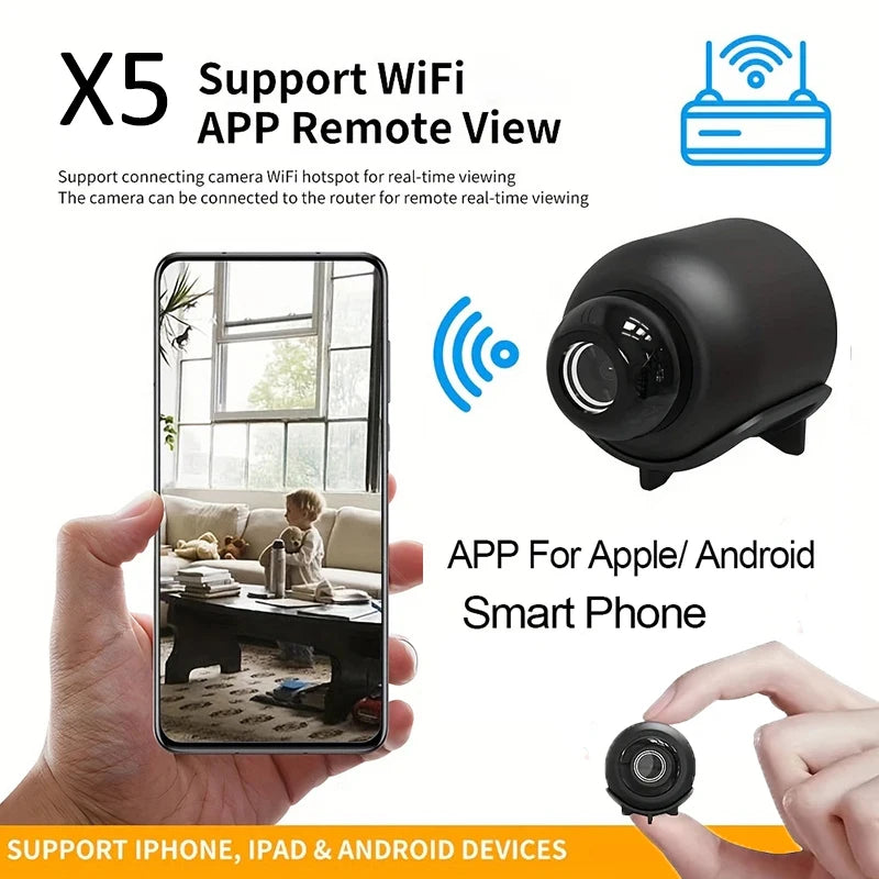 X5 Mini Camera 720P Wifi IP Wireless Video Recorder Security
