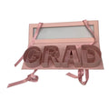 GRAD Letter Fillable Flower Box – Graduation Gift Box Floral Gift Box Zpaxo Pink
