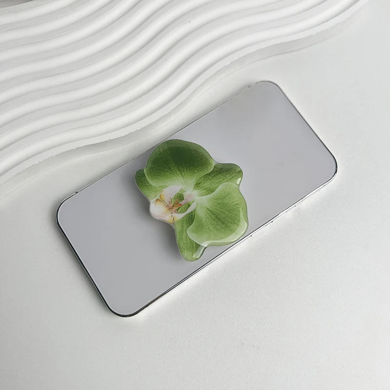 Acrylic Flower Phone Grip Ring Holder & Folding Stand