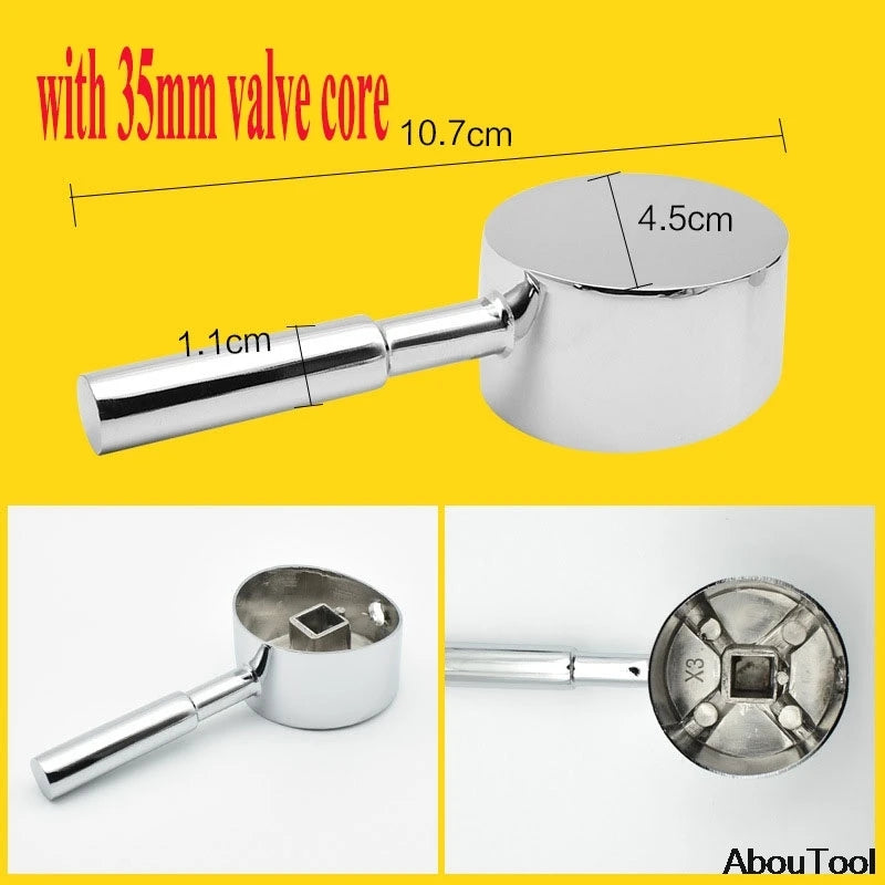 Bathroom Replacement Faucet Handle Chrome Plated Taps Accessories Zpaxo 35mm style 1