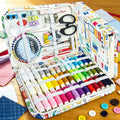 170-Piece Brown Rectangular Sewing Kit, Printed Pattern Home Sewing Set, Portable Travel Sewing Set, DIY Hand Tools Zpaxo ZXB printing 170