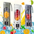 Portable juicer, handheld blender, USB charging juice maker, suitable for making smoothies, milkshakes, and fruit juices Zpaxo grey