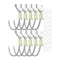 Live Shrimp Hook Luminous Baitholder Set of 10 Carbon Steel Fishing Hooks Barbed Baitholder with Hole for Catfish Bream Trout Zpaxo Other