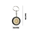 Tire Keychain Tire Keyring Charm Pendant Decoration Realistic Lightweight Auto Enthusiast Collection Accessory for Fitness Zpaxo Dumb gold United States