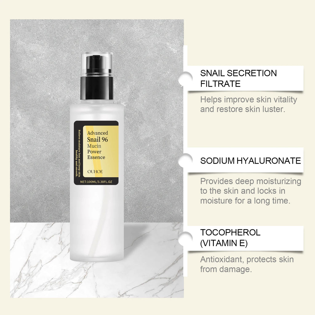 Ouhoe Snail Collagen Face Cream Repair Essence Moisturizing Lifting Firming Smoothing Nourishing Cream Korean Cosmetics Skin Car Zpaxo