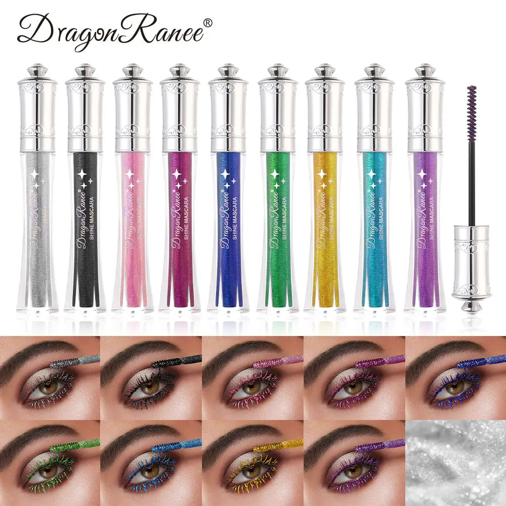 Glitter Diamond Mascara Fine Shimmering Silky Mascara Eye Makeup Waterproof Long-Lasting Versatile Mascara Zpaxo
