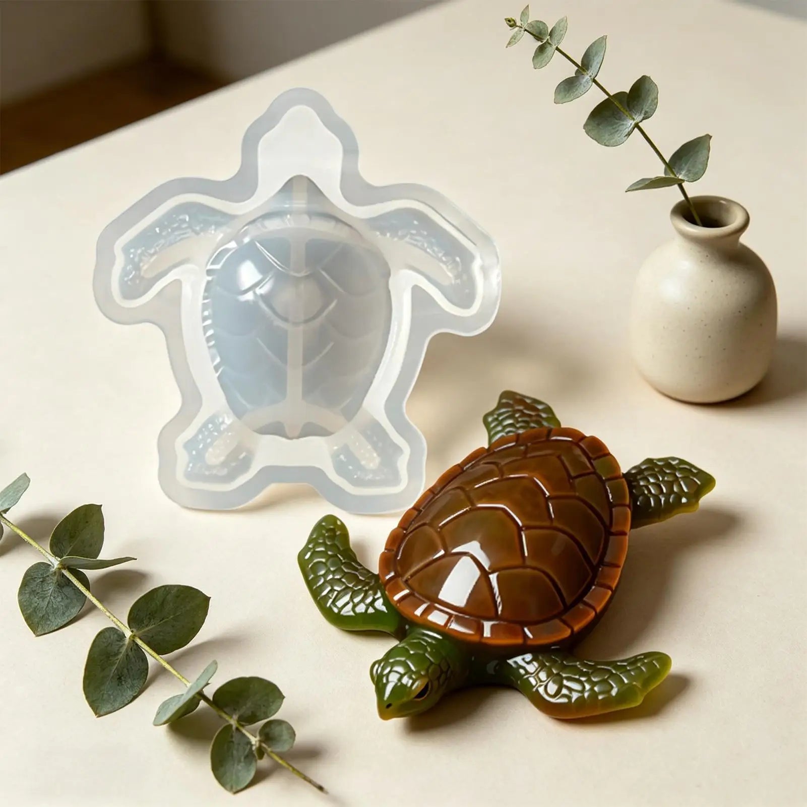 Turtle Silicone Mold 3D Tortoise Resin Candle Soap Plaster Mould DIY