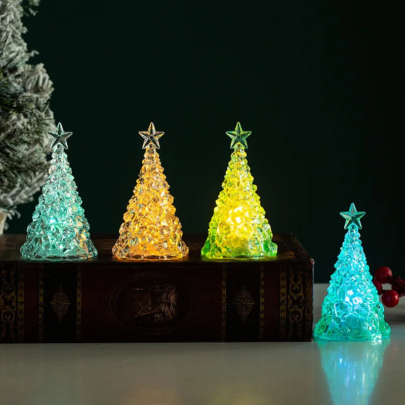 LED Glowing Christmas Tree Desktop Decorations Xmas Day Party Decor Zpaxo