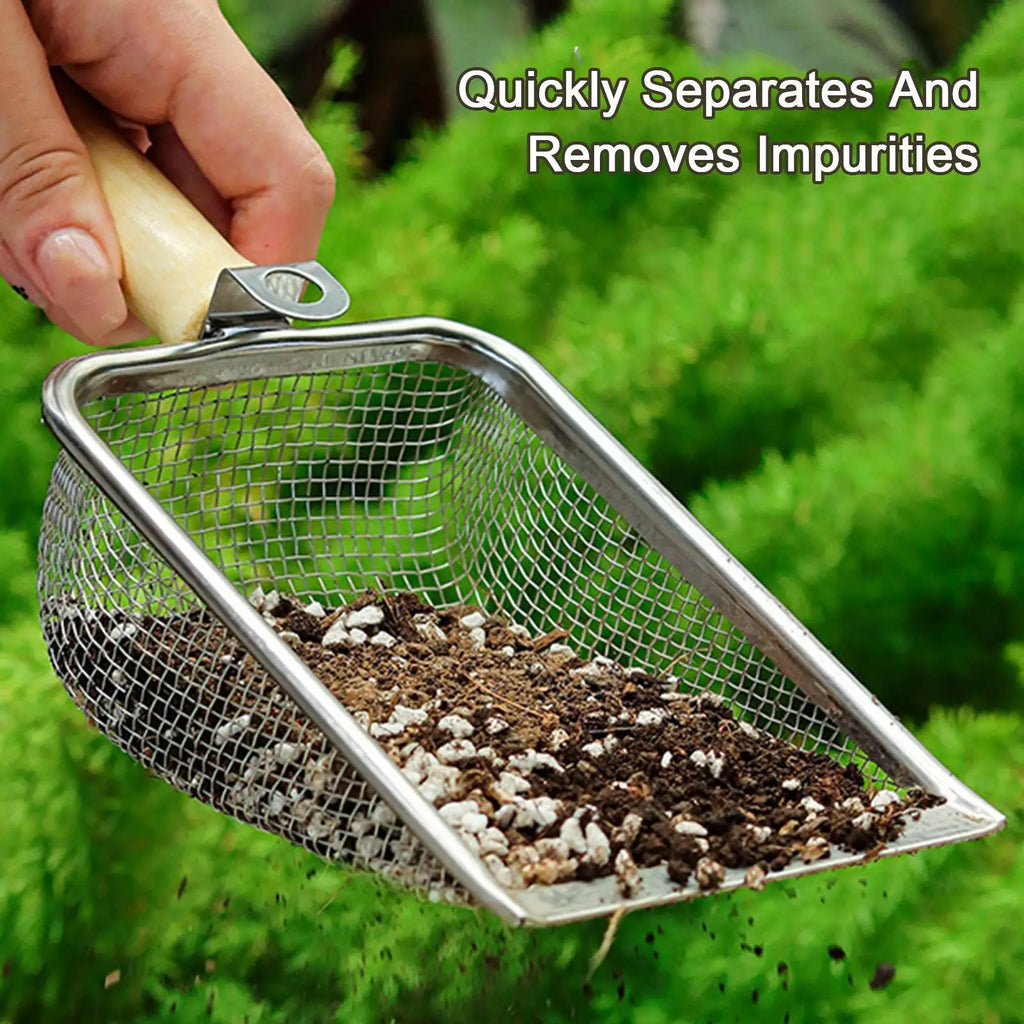 Soil Sifter Stainless Steel Garden Sieve Compost Rust Proof Hand
