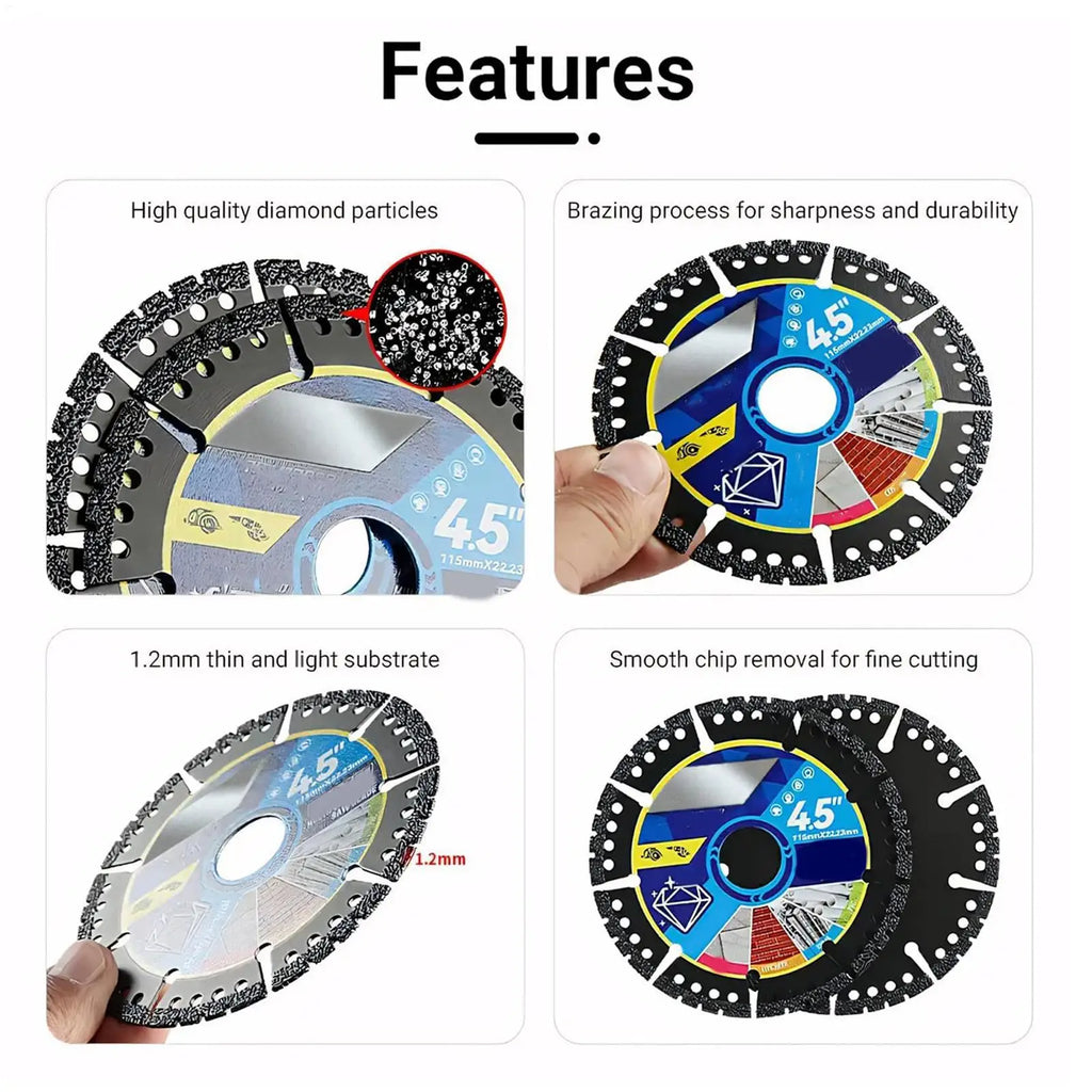 Saw Disc Wheel 3-Piece Multi-Purpose Cutter Discs Grinding Wheel Tools for Tiles Marbles Concrete Steel PVC Pipes Stones Metal Zpaxo