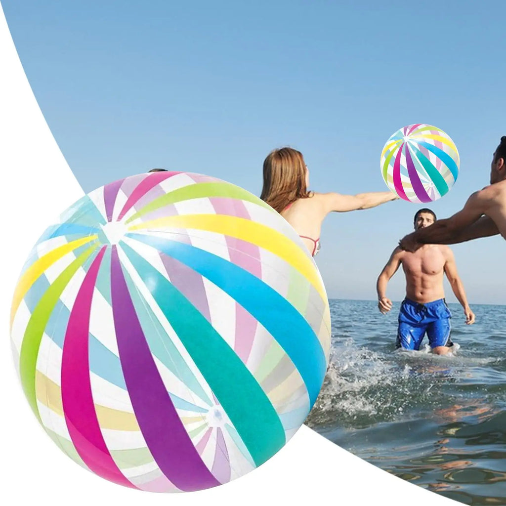 Beach Balls For Kids Blow Up Sports Training Toy Wear-Resistant Portable 16 Inch Beach Ball For Team Sports Party Pool School Zpaxo