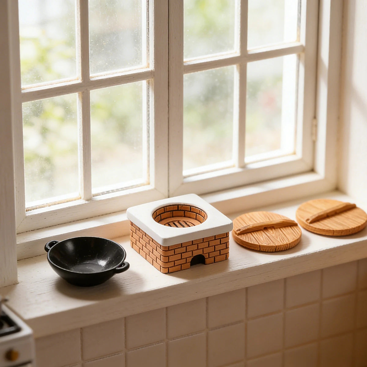 3-Pack Mini Resin Kitchen Pots with Lids – Dollhouse Cookware