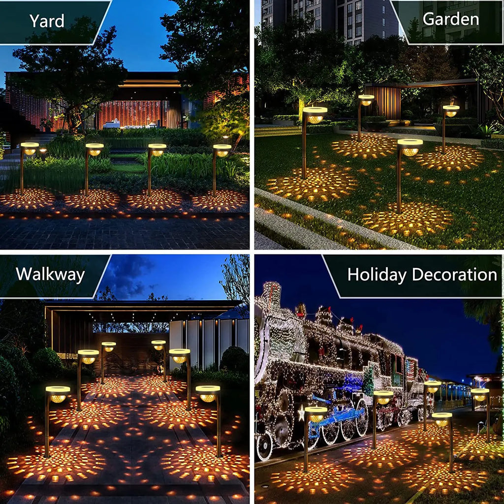 Solar Lawn Lights Garden Yard Decoration Underground Warm White Lamp Zpaxo