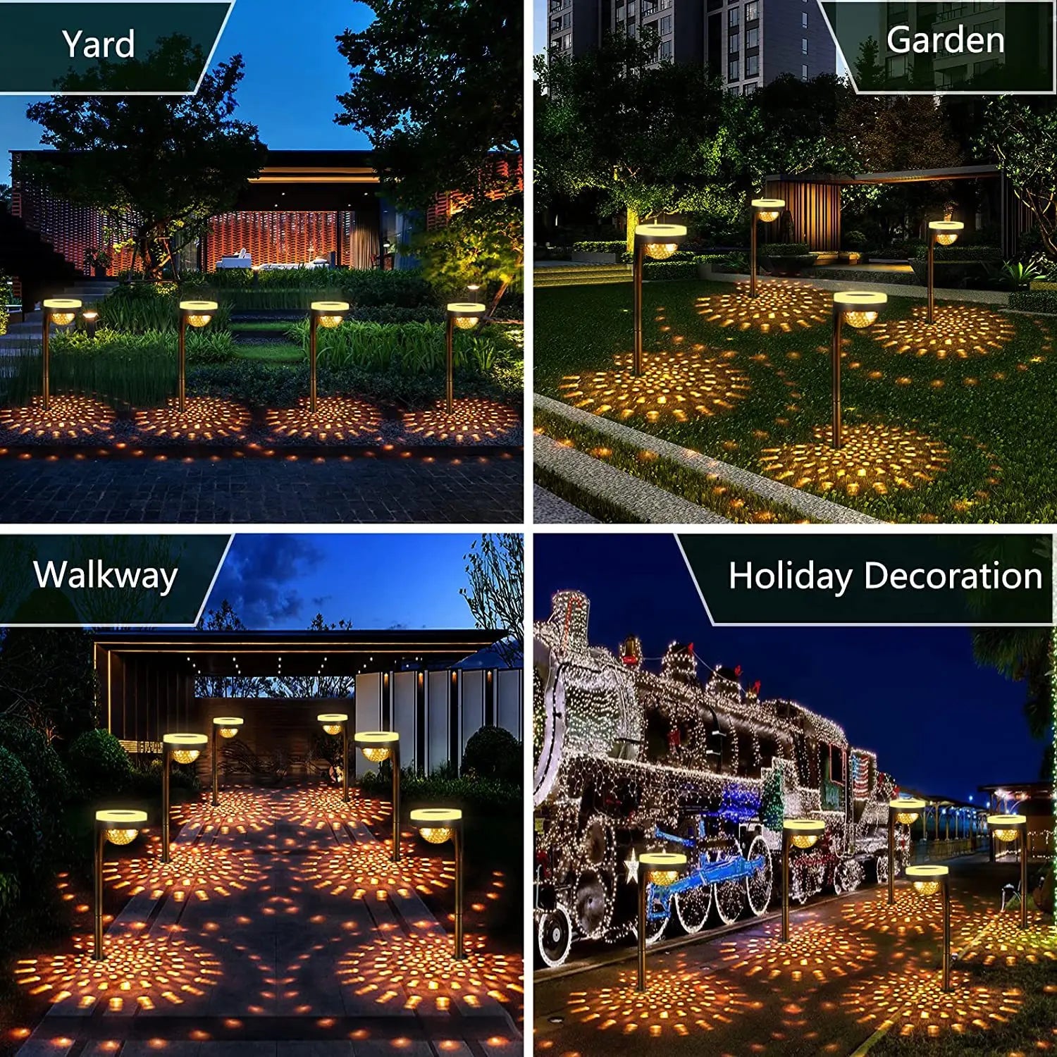 Solar Lawn Lights Garden Yard Decoration Underground Warm White Lamp Zpaxo
