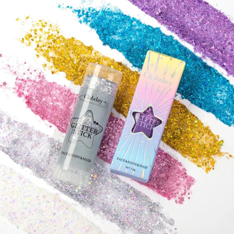 Sparkling Sequins Glitter Gel Stick Highgloss Shine Pearl White Pink