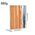 Cutting Board Wooden Resin Double Sided Tray Chopping Beach Pattern