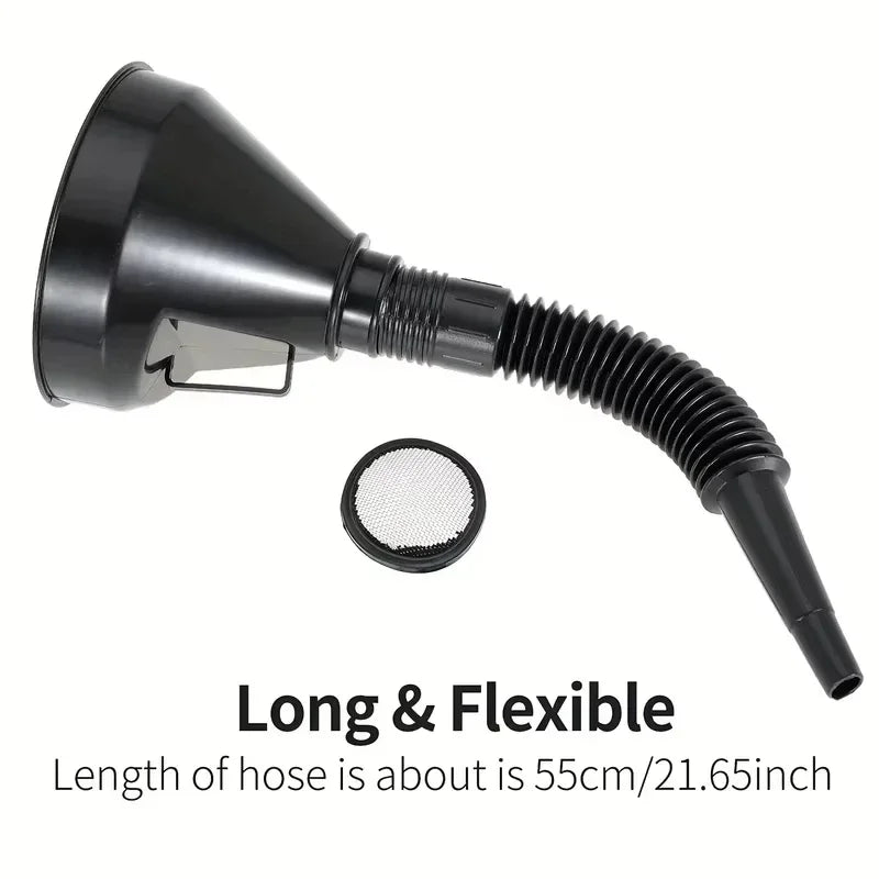 Flexible Automotive Fuel Funnel – Spill-Proof Wide Mouth
