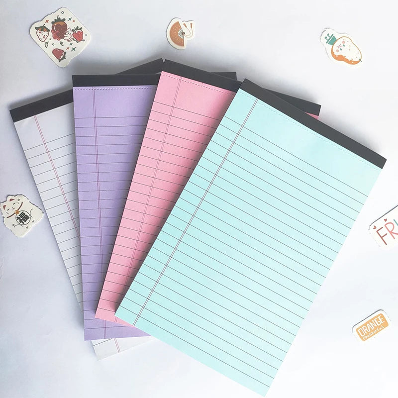 Tearable Legal Pad Office Supplies Ink-proof Tear-off Pages Writing Sheet Paper Notepad Simple Lined Paper Scribbling Book Zpaxo