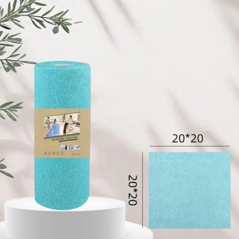 1 Roll Microfiber Cleaning Cloths Reusable Lint-free Towels Kitchen Zpaxo Blue