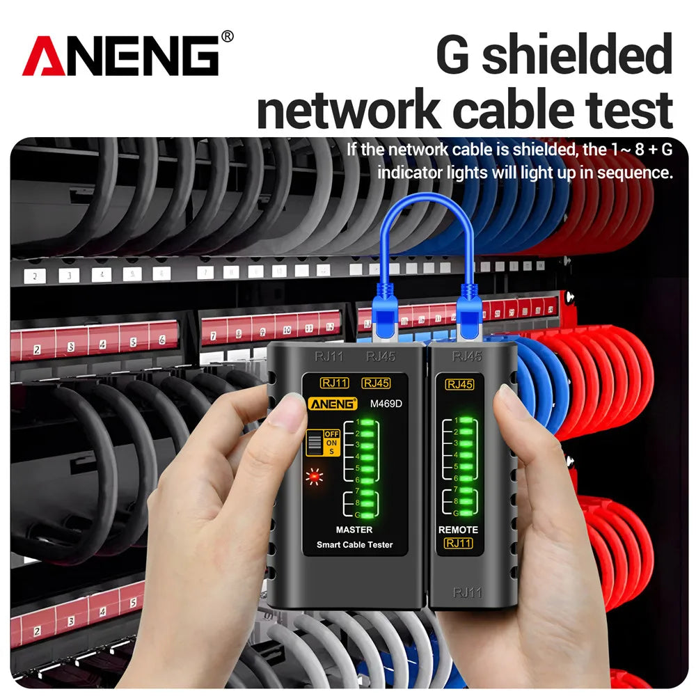 ANENG M469D Tester RJ45 RJ11 RJ12 CAT5 UTP LAN Cable Network