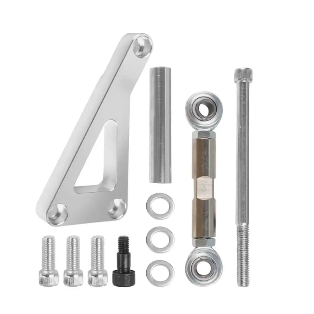 Aluminum Alloy Alternator Bracket Kit Polished Finish Adjustable Design Water Pump Bracket Kit Long Water Pump Zpaxo